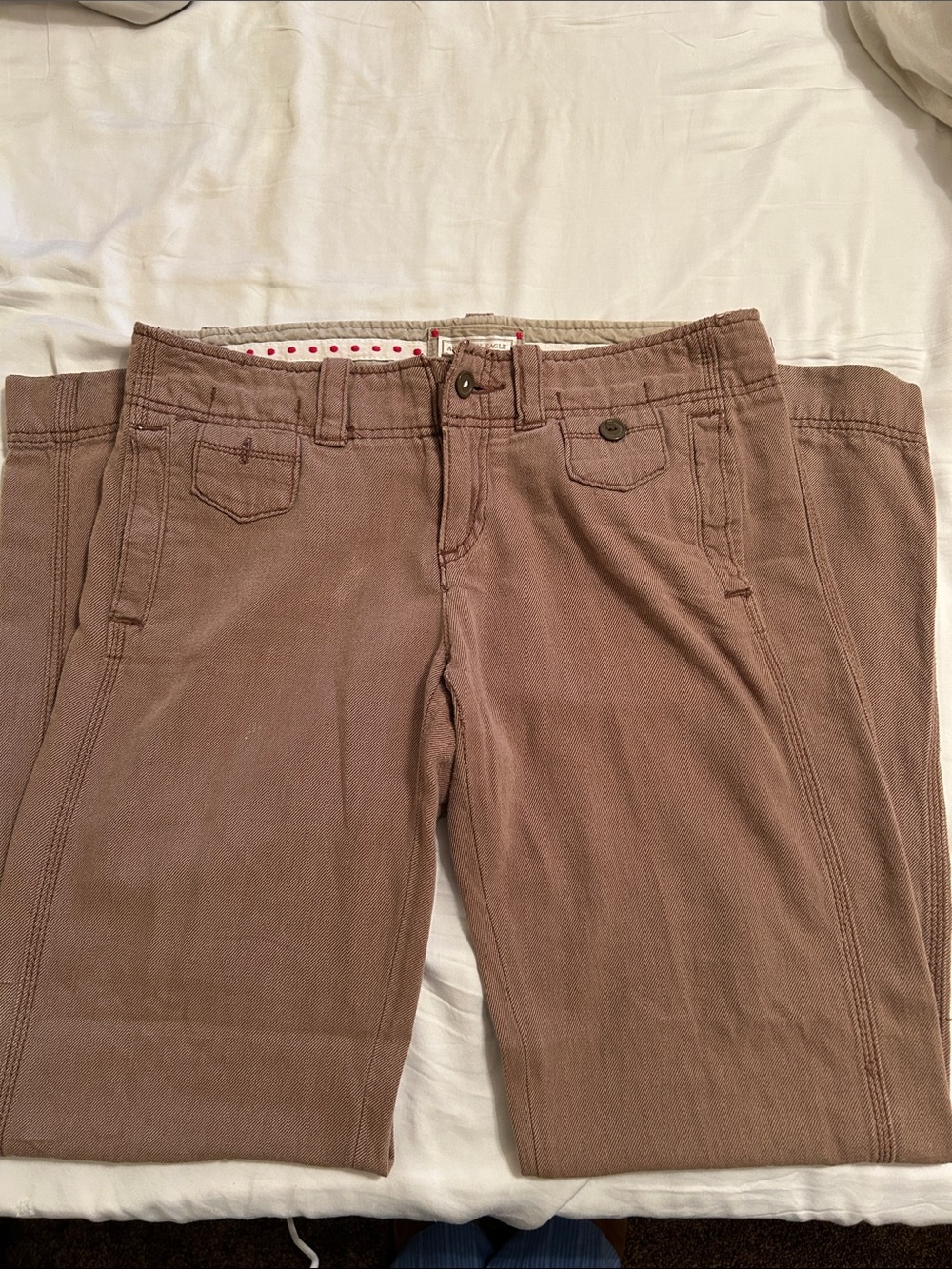 American Eagle Outfitters Women’s Chino Pants Dusty Rose Mauve Casual Pants